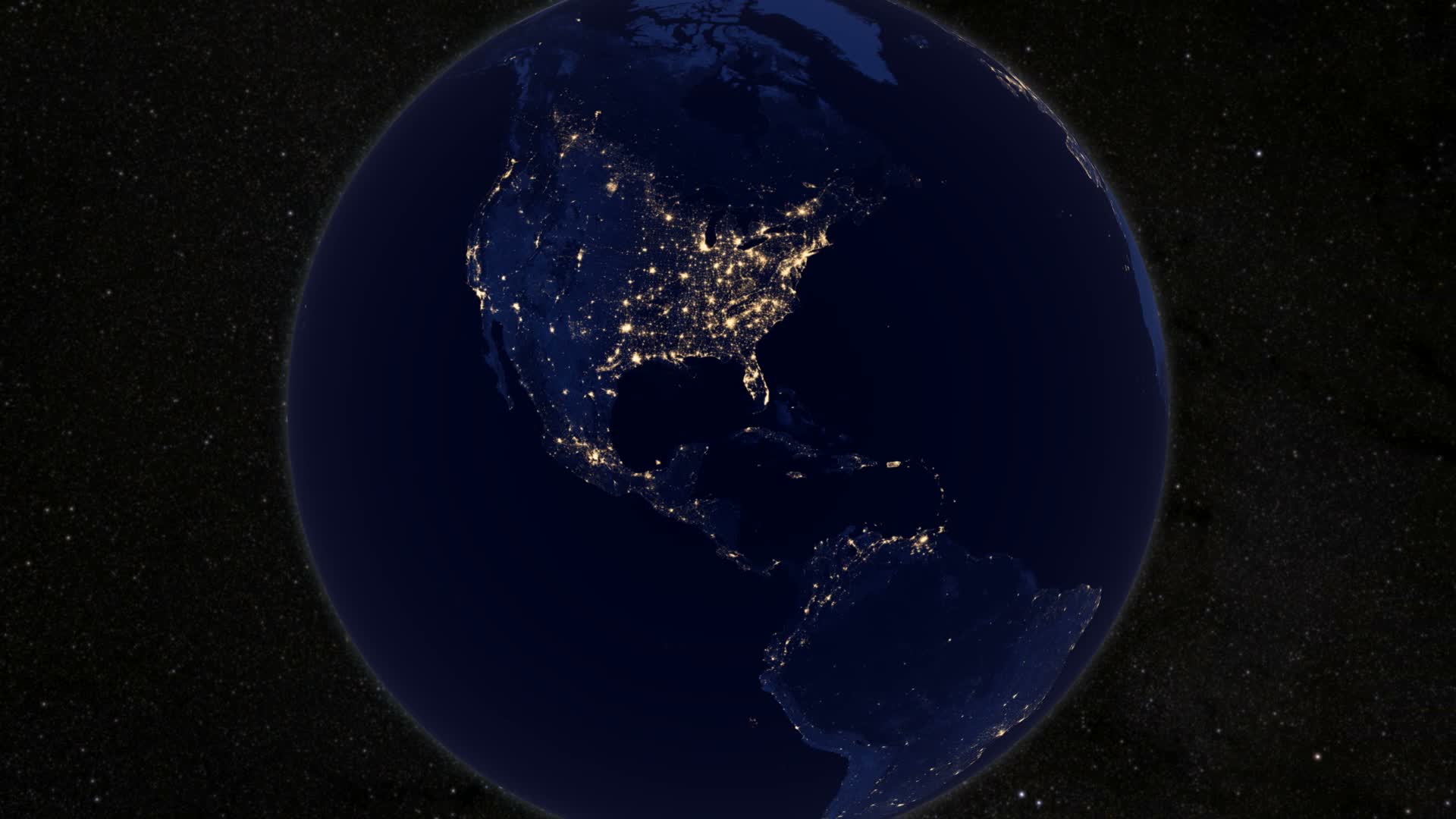 NASA地球夜光合成图